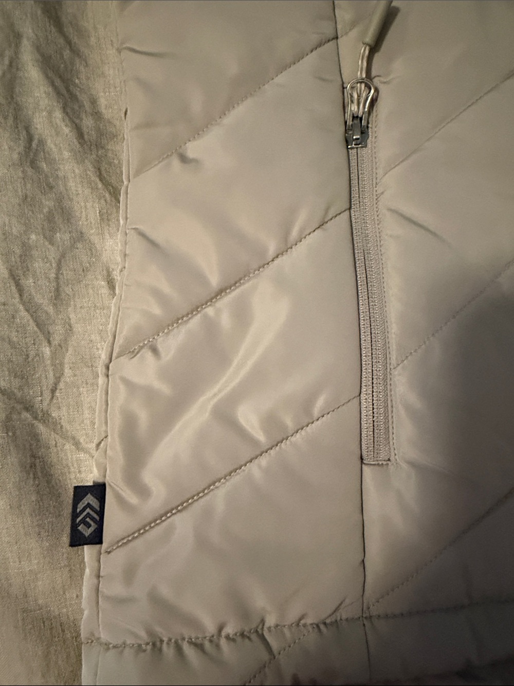 Light Gray and Black Quilted Women's Puffer Vest - 2 Vests - Picture 8 of 13